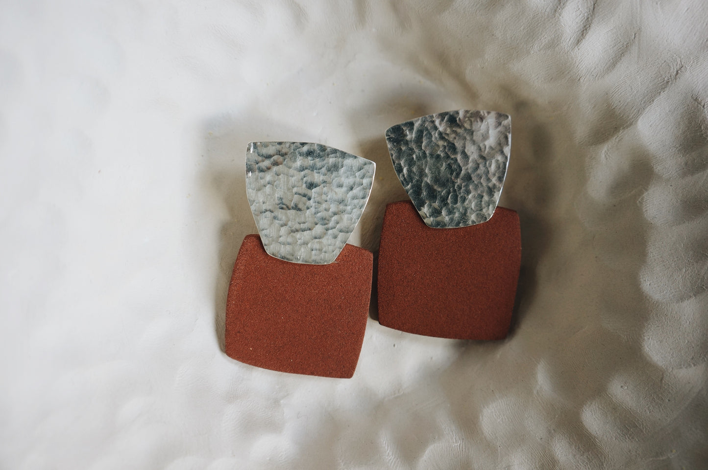 Boucles Argent et Grès